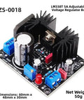 Power Up With This DC Adjustable Linear Regulated Power Supply Board 1.25 To 37 Volt 7 Amp Heavy Duty Heatsink For LM317 LM338T LT1083CP Compact PCB For Industrial Automation, dimensions 60mm x 48mm x 30mm, weight 50g