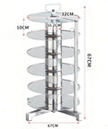 Heavy Duty Rotating Wire Spool Rack Featuring Independent Turntable Dispenser For Tangle Free Electrical Cable Storage That Makes Wiring Projects A Total Breeze Now, 67CM height with stainless steel finish.