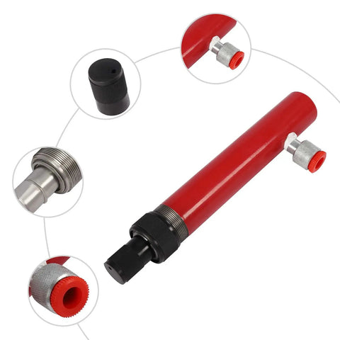 Kickass Heavy Duty Four Ton Hydraulic Porta Power Cylinder Ram Lift Tool Engine Bay Workhorse For Auto Body Shop Repair Frame Straightening And Mechanic Garage Projects
