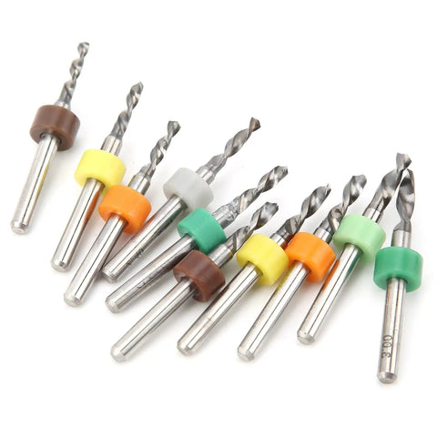10 Piece Micro Twist Bits Straight Handle Tungsten Steel Drill Bit Set For PCB Repair Mini Circuit Board Bits 2.1 To 3.0mm