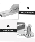 Beefy Heavy Duty Refrigerator Door Hinges Replacement Kit 4 Pack For Commercial Kitchens And Freezers Moistureproof Zinc Alloy Fridge Hinges With Easy Installation, close-up zinc alloy hinge detail