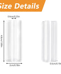 Size details of Mini Self-Stick Clear Silicone Cabinet Pulls Six Pack Self-Adhesive Push Pull Handles; dimensions labeled 4.8cm and 2cm