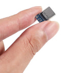 Close-up of fingers holding Usb C Connector Kit With 40 Pin Breakout Board USB 3.1 Type C Female Socket.