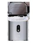 Top Shelf Countertop Nugget Ice Maker With Hassle Free Self Cleaning And Travel Ready Design For Chilling Sodas Smoothies And Cocktails Fast Enough To Handle Weekend Hangouts showing ice inside.
