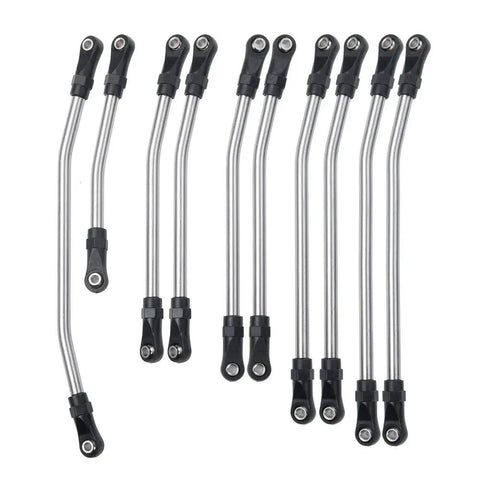 Beefed Up Aluminum Linkage Rod Set For One Tenth Scale RC Rock Crawlers Durable Lightweight Suspension Link System For Off Road Crawlers