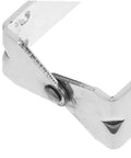 PRETYZOOM Industrial Oven Door Metal Hinge Heavy Duty Stainless Steel U-Type Hinge Replacement For Baking Drying Equipment Kitchen Appliance Hardware Accessory close-up view of hinge joint and mounting hole.