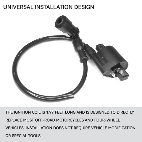 Ignition Coil Kit For 50cc To 250cc Engines For Scooters ATVs Dirt Bikes And Go Karts Spark Plug Wire Ignition Line Replacement