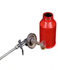 AOLOMZ 250ml red hand-feed oil can with straight spout and metal pump oiler (2 items)