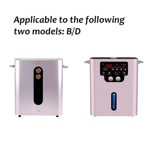 Hydrogen Inhalation Machine Replacement Kit for B/D models with two applicable machine designs shown.