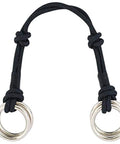 Colorful Rope Nosepiece For Justin Dunn Bitless Bridle Black Premium Rope With Two Knots Close-up View