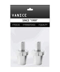 7mm Aluminum Brake Lever Barrel Adjusters Set in Silver, 2 Pack with lock ring for bikes displayed in packaging