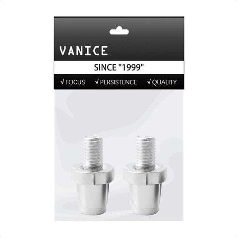 7mm Aluminum Brake Lever Barrel Adjusters Set in Silver, 2 Pack with lock ring for bikes displayed in packaging