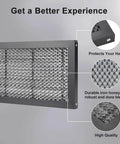 BENECREAT honeycomb working table panel, front view, iron honeycomb mesh for laser engraving, 11.8x7.8x0.8 in