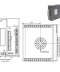 Rugged 1.5 Kw AC Servo Motor Package With Snappy Drive Controller And Ten Meter Wiring Harness For Heavy Duty Radiator Cooling Fan Jobs detailed diagram with dimensions.