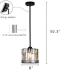 Blue Tiffany Pendant Light Dope 8 Inch Wide Adjustable Hanging Ceiling Lamp With 10 Inch Tubes For Kitchen Island And Dining Room Vintage Stained Glass Fixture For Indoor Decor, showcasing 8-inch shade and ceiling adapter details.