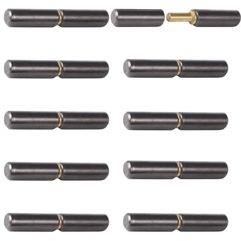 10 Pack Weldable Barrel Hinges 2 1/4 In Heavy Duty Weld On Door Hinges For Swing Doors Windows Trailer Ramps And Gates Detachable Metal Hinge Durable Carbon Steel Weatherproof Construction