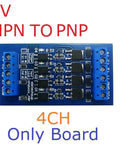 4 Channel PLC Signal Booster Board For 3.3 To 24V DC IO Logic Level Converter NPN PNP Optocoupler Isolated MOSFET Module