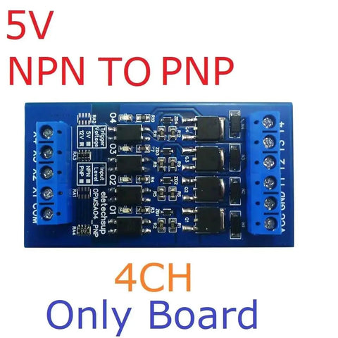 4 Channel PLC Signal Booster Board For 3.3 To 24V DC IO Logic Level Converter NPN PNP Optocoupler Isolated MOSFET Module