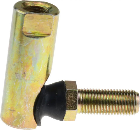 Two Pack Three Eighths Inch Ball Joint Tie Rod End Replacement For Lawn Tractors And Mowers With Tough Crimped Construction Upgrade, Fits Standard Three Eighths Inch Threads. Metal tie rod end with threaded stud and ball joint for lawn tractor steering.