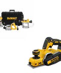 Heavy Duty Plunge Router Kit Featuring Three Base Setup And Micro Fine Depth Adjustment Built Tough For The Daily Grind, showcasing tools and case.