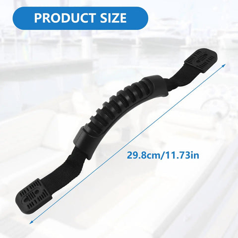 Heavy Duty Kayak Handles 4 Pack for Easy Portage, marine grade nylon grab handles, simple installation, replacement hardware 11.73in