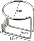 Two Pack Stainless Steel Boat Ring Cup Drink Holder Universal Mount For Marine Yacht Truck RV Car Trailer fits most cans