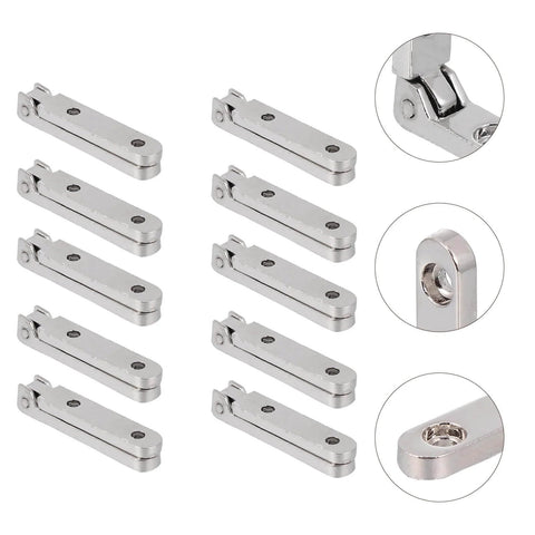 10 Pieces Zinc Alloy Jewelry Box Hinges 90 Degree Wooden Box Hinges for Miniature Furniture Chest Case and Accessories