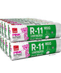 Builder Grade R 11 Unfaced Fiberglass Batt Insulation For 2X4 Walls Easy Trim Install 15 By 93 Inch Sheets Ten Pack Bundle.