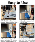 Badass Eighty Piece Petal Expansion Bolt Kit With Compact Toolbox Includes M4 Through M6 Jack Nuts For License Plates Hollow Wall Anchors And Sheet Metal Jobs Rust Proof And Built Rugged For Any Slick Diy Project installation guide images showing drilling holes, sliding bolts, pressing fasteners, and tightening screws.