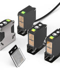 Square Through Beam Photoelectric Sensor 24 To 240V AC DC With Universal Relay Output IP65 15M To 40M Sensing Range