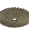 Witch Hazel Crackle Ceiling Medallion 24.75 Inch Outer Diameter 3.25 Inch Inner Diameter 1.875 Inch Projection Fits Canopies Up To Four Inches Lightweight Ceiling Accent With Deep Relief Hand Painted Detail
