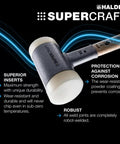 Dead Blow Mallet With Non-Rebound Action, 50mm Head, 2.5 Lb Weight showcasing nylon inserts and steel tube handle