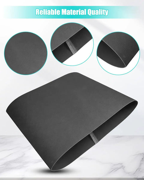Close-up of 100 Grit Drum Sander Feed Belt For Performax 16 32 Drum Sanders Replacement with smooth black texture