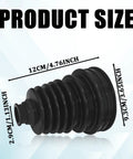 Universal CV Boot Repair Kit For 19mm To 24mm Shafts Soft Silicone CV Boot dimensions shown in black color