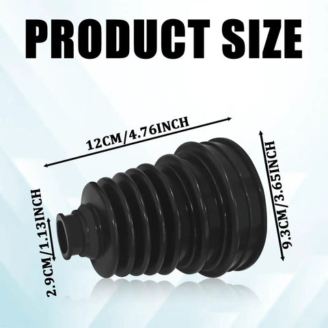 Universal CV Boot Repair Kit For 19mm To 24mm Shafts Soft Silicone CV Boot dimensions shown in black color