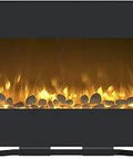 36-Inch Wall Mounted Electric Fireplace With Remote And Adjustable Heat And Brightness showing flame effect