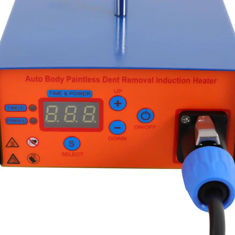 Front view of Portable Electric Dent Repair Kit With 1380W Paintless Dent Puller And 110V US Plug Induction Heater control panel