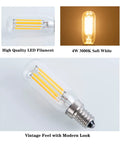 E14 Dimmable LED Bulb European Base 40W Equivalent 400LM Soft White 3000K Vintage Style Light Bulb filament and base