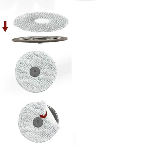Heavy Duty Robot Vacuum Mop Pad Mount Bracket With Hook And Loop Grip That Swaps Right In For Dreame X50 X50 Pro X40 And S40 Robots With No Sweat Install, showing mop pad attachment details.