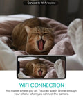 WiFi Wall Clock Camera Nanny Cam 1080P Hidden Clock With Motion Detection for Stealthy Indoor Home Security, phone streams video