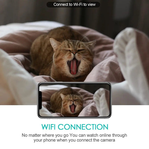 WiFi Wall Clock Camera Nanny Cam 1080P Hidden Clock With Motion Detection for Stealthy Indoor Home Security, phone streams video