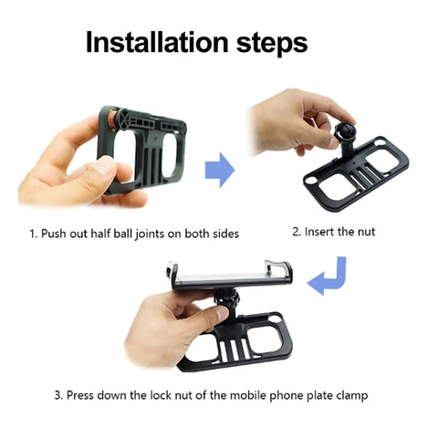 Installation steps for Tablet Holder Clip For DJI Remote Controllers RC N1 N2 N3 N1C Compatible With Mini 5 Pro Mini 4 Pro Neo 2