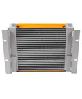 Front view of Beefy Plate Fin Hydraulic Aluminum Oil Cooler For Industrial Machinery, Air Cooled Heat Exchanger AH1470T-CA