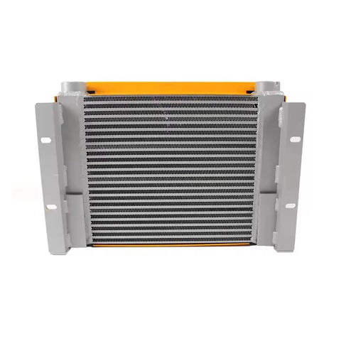 Front view of Beefy Plate Fin Hydraulic Aluminum Oil Cooler For Industrial Machinery, Air Cooled Heat Exchanger AH1470T-CA
