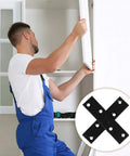 Man installing wooden cabinet door with Hidden Full Rotation Stainless Steel Invisible Pivot Door Hinge For Wooden Doors Matte Black Finish
