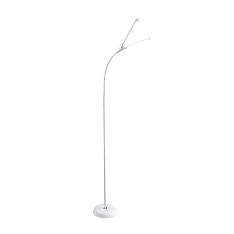 Duolamp Floor Lamp With Dual Heads, Standing Lamp For Living Room, Bedroom, Office, Touch Control, Flexible Arm, Sleek Modern Design