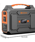 Go To All In One Portable Power Station with 100W solar generator, showcasing AC outlet for camping, RV, outdoor adventures