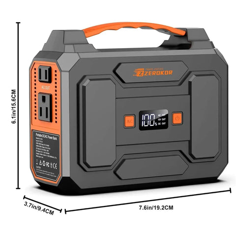 Go To All In One Portable Power Station with 100W solar generator, showcasing AC outlet for camping, RV, outdoor adventures