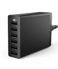 Six Port 60W USB Charging Hub For iPhone iPad MacBook Galaxy LG HTC And More With Fast Charging Tech And Overload Protection