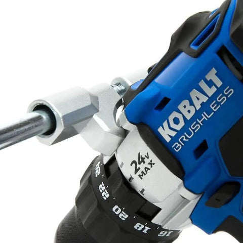 Close-up of 1/2 Inch 24V Max Brushless Cordless Hammer Drill Bare Tool Only with Variable Speed Two Speed Gearbox